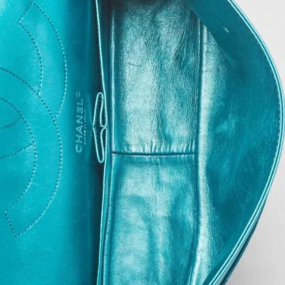 Chanel Turquoise 2.55 Reissue Quilted Classic Calfskin Leather 227 Jumbo Flap... Shoulder Bags